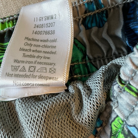 Gymboree Kids Swim Trunks - Blue and Green Fish Print - Picture 4 of 4